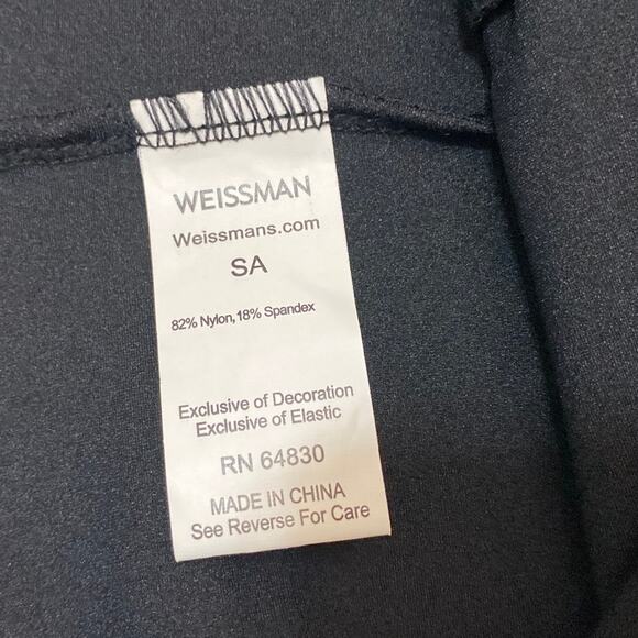 Weissman Dance Leggings Black Orange Size Small Performance Sporty Accent Adult - Picture 7 of 9